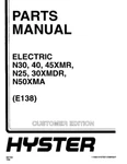Hyster N25XMDR N30XMDR N30XMR (E138) Forklift Parts Catalog Manual Pdf Usb. Fixed Price $34.99.