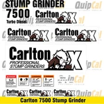 Carlton 7500 Stump Set. For Chippers & Grinders. Fixed Price $93.00.