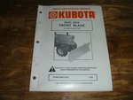 Kubota B2030 Front Blade B6100-B7200 Parts Catalog Shop Service Repair Manual Xz. Fixed Price $104.64.