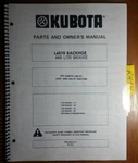 Kubota L4510 Backhoe For L295 Dt L345F Tractor Operator's & Parts Manual. Fixed Price $17.99.