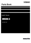 Komatsu HM300-3 Dump Truck Parts Catalog Manual Sn. Fixed Price $149.00.