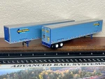 Werner Enterprises Pair Of Two 53FT Duraplate Wabash Van Trailers Ho Scale New. Fixed Price $149.95.