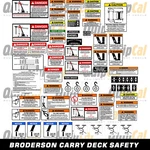 Broderson Carry Deck Crane Safety Set IC-80 IC200 And Other. Fixed Price $105.00.