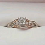 Rogers & Hollands 10K White Gold Diamond Engagement Ring Prong Setting Size 7. Fixed Price $263.88.