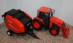 Newray Kubota Tractor W/ Bv 5160 Baler (working Sounds Plus Haybale). Fixed Price $15.99.