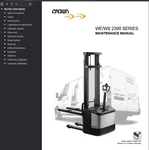 Crown WE2300S WS2300S Forklift Repair Service Shop Manual Pdf Usb. Fixed Price $39.99.