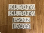 Kubota LA302 Loader B7510 B7500 B7610 Decals - Kit Stickers Tractor 4X4 Hst. Fixed Price $44.45.
