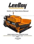 Leeboy Conveyor Paver Operations And Safety Manual 1027277-SOP. Fixed Price $44.00.