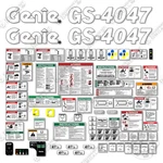 Fits Genie GS-4047 Decal Kit Scissor Lift (GS47P-1000 To Present). Fixed Price $174.95.