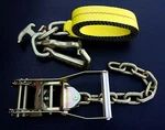 (4) 2" Chain Ratchets & Rtj Strap Tie Down For Rollback Wrecker Truck Towing. Fixed Price $101.99.