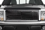 Custom Aftermarket Steel Grille Kit 2009-2014 Ford F-150 American Flag Black. Fixed Price $399.95.