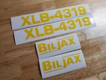 Biljax XLB-4319 Scissor Lift Decals Stickers 4.5" Tall Gloss Yellow Usa Fast. Fixed Price $58.22.