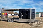 New 2026 8.5X22 V Nose Enclosed Cargo Utility Hybrid Trailer Toy Hauler W/ Porch. Fixed Price $13995.00.