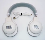 White Jbl E55BT Over-ear Wireless Headphones Tested Fully Functional. Fixed Price $36.30.