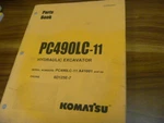 Komatsu PC490LC-11 Hydraulic Excavator 6D125E-7 Parts Catalog Manual A41001. Fixed Price $88.41.