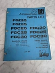 Mitsubishi Fork Lift Truck Parts List Catalog Manual FGC10-30 FDC20-30 1986. Fixed Price $114.75.