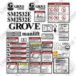 Grove SM2532E Decal Kit Scissor Lift- Aftermarket. Fixed Price $199.95.