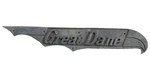 Vintage Great Dane Trailer Plaque Cast Aluminum Emblem. Fixed Price $65.00.