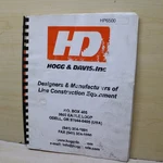 Hogg & Davis HP6500 Cable Puller Tensioner Parts Book Manual List Catalog Spare. Fixed Price $35.00.
