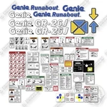 Genie GR26J Decal Kit (from GRJ10-101 To GRJ16L-1999) Vertical Mast Lift. Fixed Price $174.95.