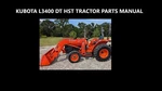 Kubota Tractor Parts Manuals -450PG For L3400DT Hst & LA463 Loader Service. Fixed Price $23.99.