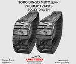 Toro Dingo MBTX2500 Carrier Dumper Rubber Tracks Narrow 149X88X28 Sold As Pair. Fixed Price $795.00.