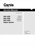 Genie DPL25S DPL30S DPL35S Super Series Service Manual On Paper Part No 40462. Fixed Price $34.00.