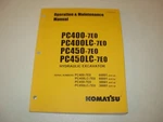 Komatsu PC400/LC-7EO , PC450/LC-7EO Excavator Operation Maintenance Manual. Fixed Price $42.00.