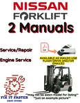 Nissan Forklift KH02 KCUGH02F35PV Service Engine Repair Shop Manual Pdf On Usb. Fixed Price $40.00.