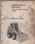 Sperry New Holland Skid-steer Loader L-325 #42032513 1980 Operator's Manual. Fixed Price $34.95.