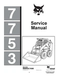 Bobcat 7753 Skid Steer Loader Service Shop Repair Manual 6720899. Fixed Price $54.99.