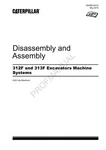 Caterpillar 312F 313F Excavator Machine System Disassembly Manual. Fixed Price $89.00.
