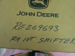 John Deere- Right Side Reverser Control RE269693 L&g SH11. Fixed Price $2000.00.