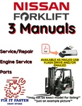 Nissan Forklift L1F6F70V Service Engine Repair Shop Parts Manual Pdf On Usb. Fixed Price $50.00.