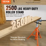 Vevor Roller Stand 2500 Lbs Load 27.6"-52" Height Adjustable 45# Steel Foldable. Fixed Price $83.51.