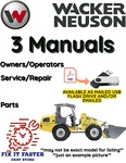 Wacker Neuson WL34 Wheel Loader Operators Service Parts Repair Manual Pdf Usb. Fixed Price $40.00.