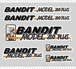 Brush Bandit Wood Chipper Model 200 Plus Decal Kit Stickers, Uv Laminated. Fixed Price $139.99.