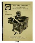 Sunnen Honing Machine MBC-1803, MBC-1804 SN:86832 & Up Parts List Manual #1171. Fixed Price $35.00.