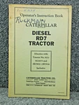 Oem Factory Caterpillar RD7 Dozer Tractor 9G 5E Operators Instruction Manual. Fixed Price $22.49.