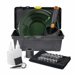 Asr Outdoor 21 Piece Deluxe Gold Panning Testing Kit With Crucible Vials Storage. Fixed Price $32.99.
