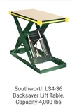 New Southworth LS4-36 Scissor Lift Table 4000 Lb. Cap 115V 48" X. Fixed Price $3500.00.