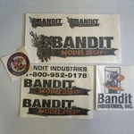Brush Bandit Wood Chipper Model 255XP Sticker Decal Kit, Aftermarket Repro. Fixed Price $160.00.