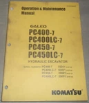 Komatsu PC400-7 PC450-7 PC400LC-7 Excavator Operation & Maintenance Manual. Fixed Price $44.99.