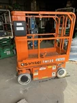 Snorkel TM12 Scissor Lift 12' Deck With 18' Work Hgt. Extendable 24V. Fixed Price $12345.00.