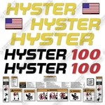 Hyster H100XM Decal Kit Forklift -aftermarket. Fixed Price $94.95.