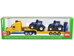 Siku SK1805 1/87 Tractor Truck Yellow With 2 New Holland T7070. Fixed Price $59.99.