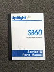 Upright SB60 Boom Lift Work Platform Parts Catalog & Shop Service Repair Manual. Fixed Price $120.22.