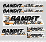 Brush Bandit Wood Chipper Model 200XP Decal Kit Stickers, Uv Laminated. Fixed Price $139.99.
