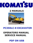 Komatsu PC350LC-8 Hydraulic Excavator Owners Service Shop Operators Manual Pdf. Fixed Price $35.00.