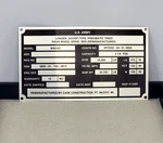 Us Army Military Data Builder Tag Plate Case MW24C Loader Fort Mccoy Wi. Fixed Price $89.99.